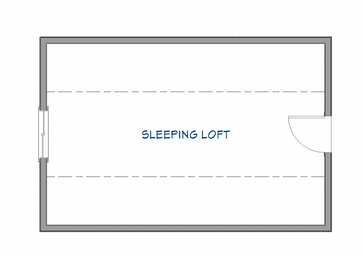Cabin sleeping loft floor plan